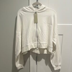 Cropped White Hoodie by Pretty Little Thing